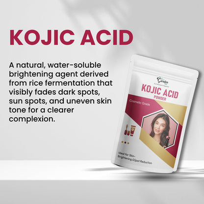 GGV Kojic Acid Powder-Cosmetic Grade 100 gm |Ideal for Skin-Brightening & Spot Reduction Green Garden Vibes Grades