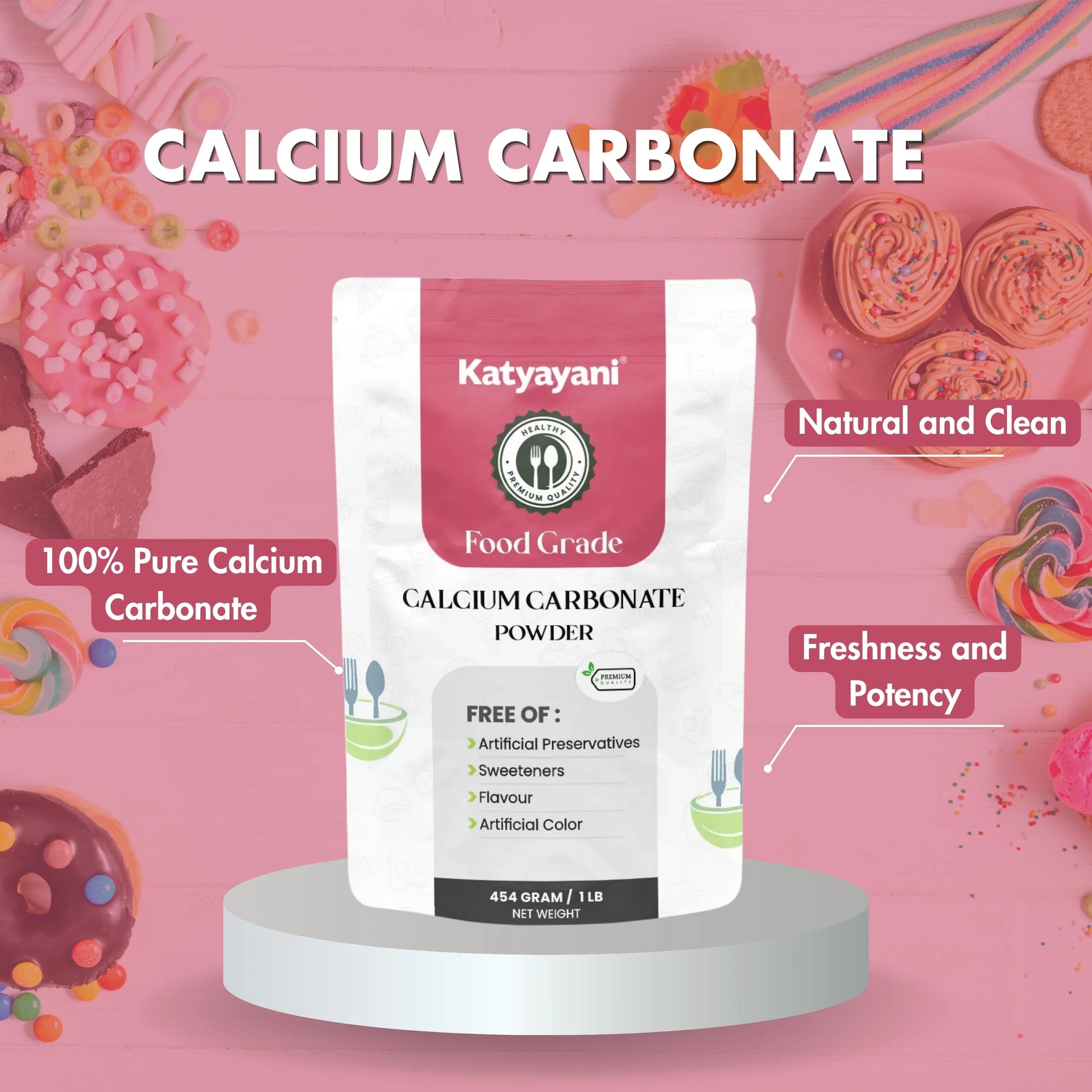 GGV Calcium Carbonate 454 gm (1 lb) Green Garden Vibes Canada