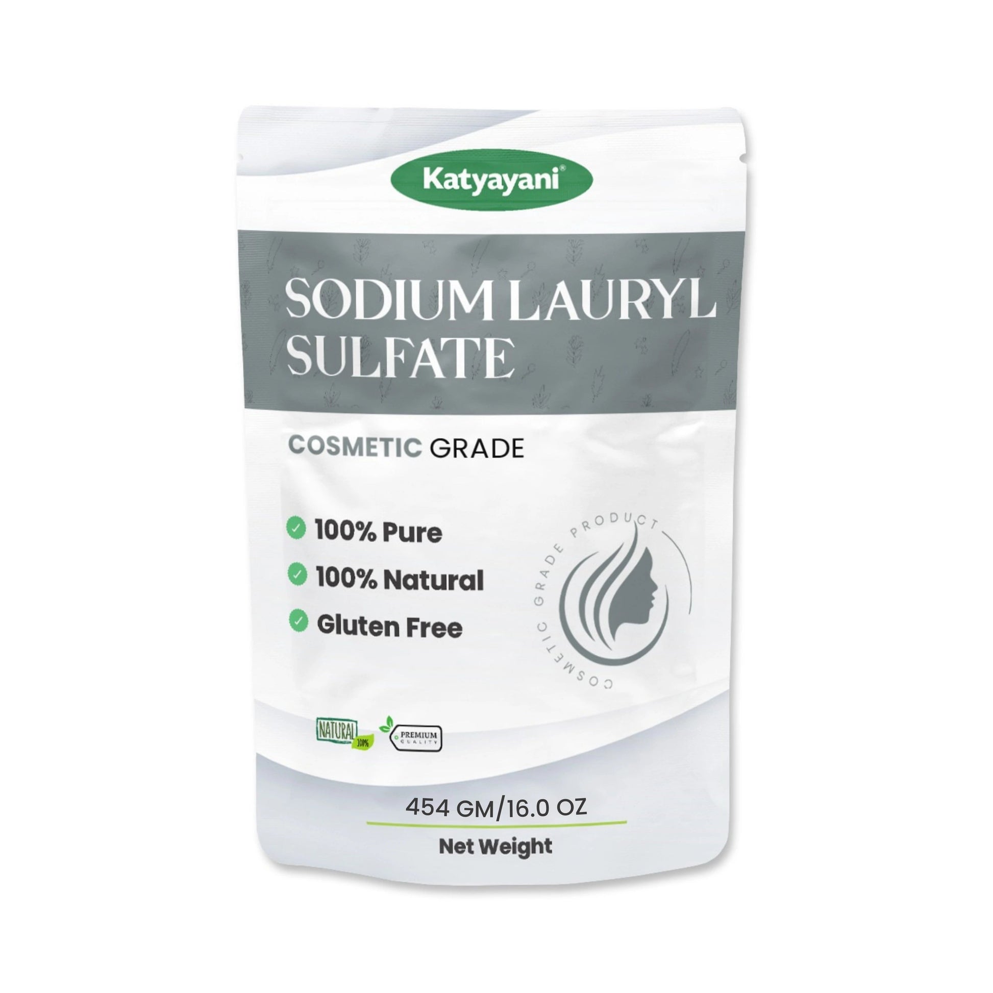 GGV Sodium Lauryl Sulfate-Cosmetic Grade 454 gm | Cleansing and Foaming Agent Green Garden Vibes Grades