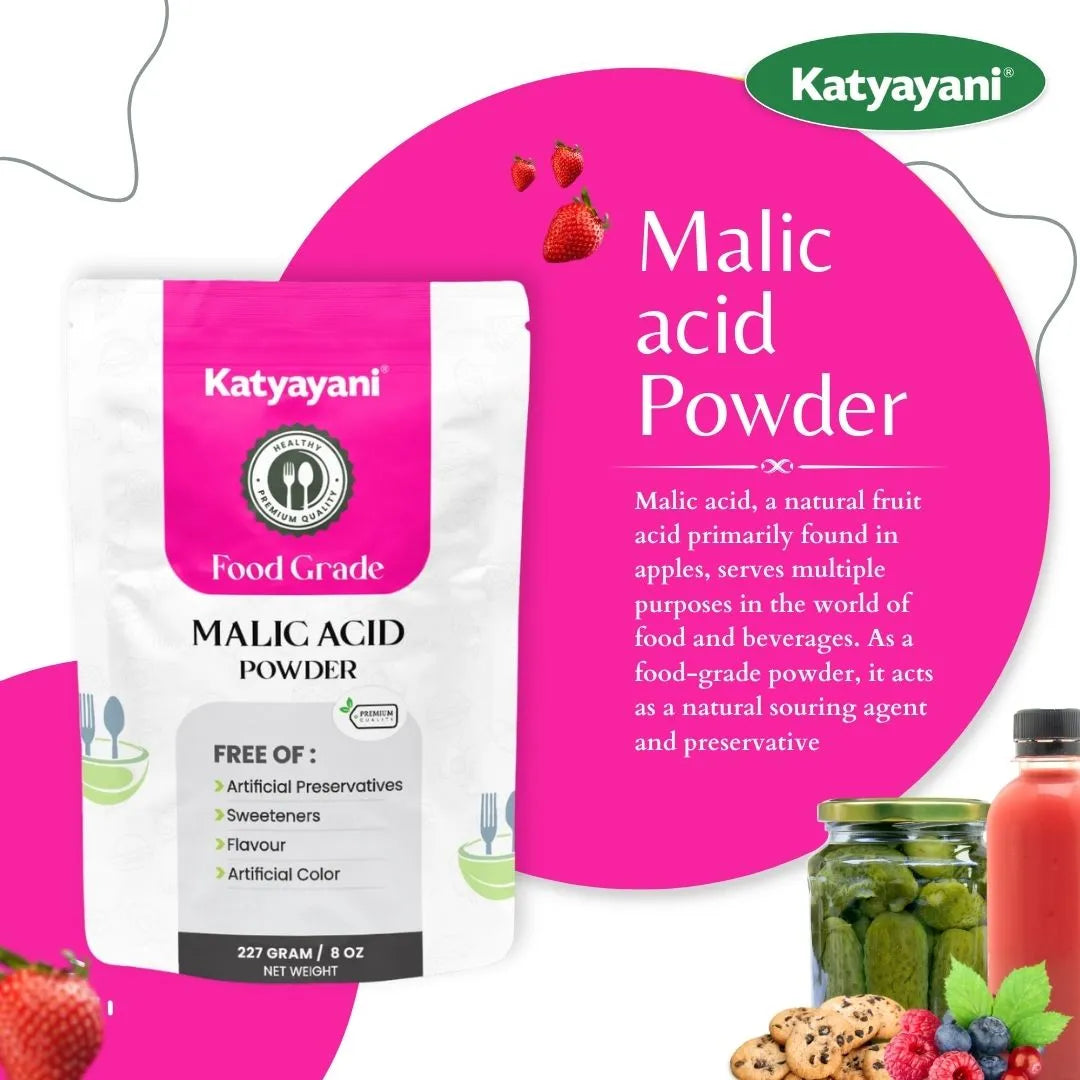 GGV Malic Acid - Natural Food Grade Powder Green Garden Vibes Grades