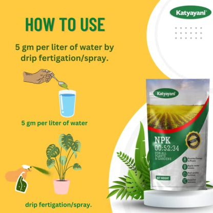 GGV NPK 00 52 34: Fertilizer Powder Green Garden Vibes Canada