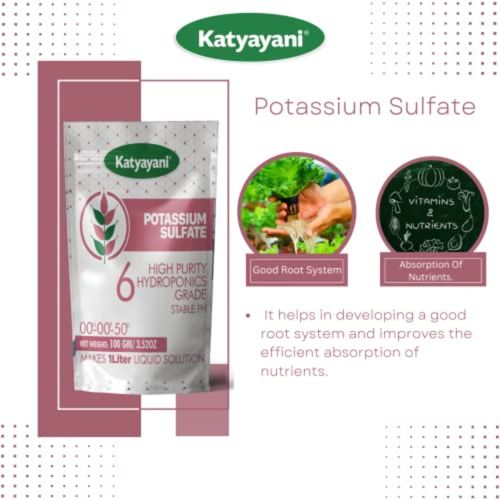 Hydroponic Grade Potassium Sulfate Nutrient 6 Green Garden Vibes Hydroponics