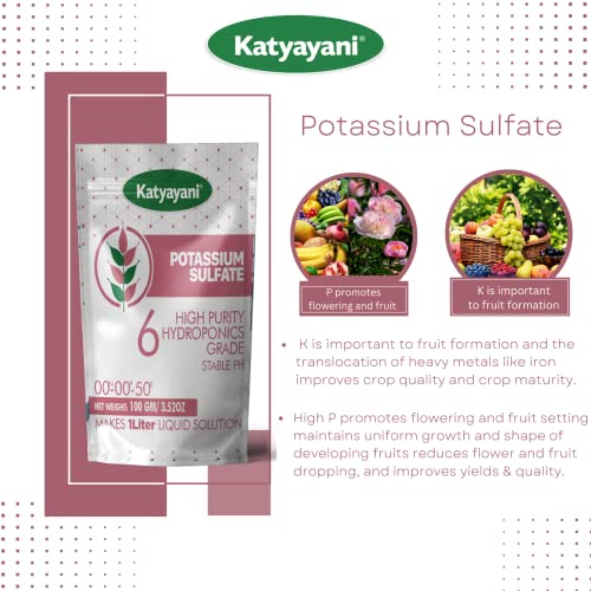 Hydroponic Grade Potassium Sulfate Nutrient 6 Green Garden Vibes Hydroponics